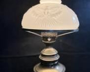 wvintage lamp with milk glass shade5041 t