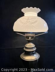 wvintage lamp with milk glass shade5041 t