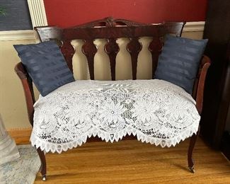 Mahogany settee