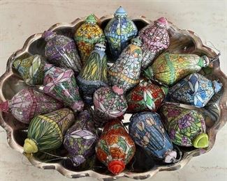 Bradford Editions Louis Tiffany Heirloom Porcelain Ornaments 
