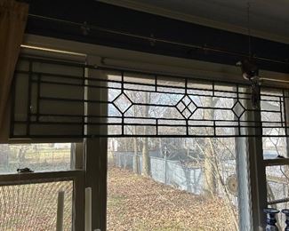 Leaded glass window panels