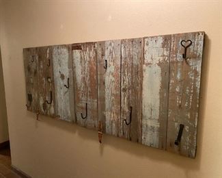 Primitive Barn Door Hallway Coat Rack