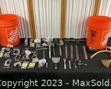 wcraftsman stanley and more tool collection with cclamps and 2 buckets included801 t