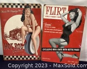 wbettie paige novelty metal signs341 t