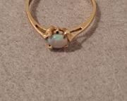 w14k gold opal ring61 t