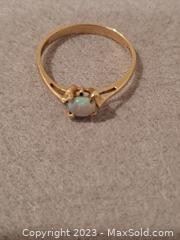 w14k gold opal ring61 t