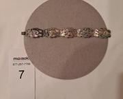 wmexico silver bracelet with shell inlays71 t