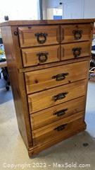 w6 drawer knotty pine highboy dresser701 t