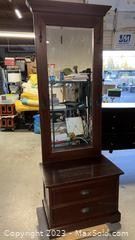 wwood hall tree with mirror and 2 drawers711 t
