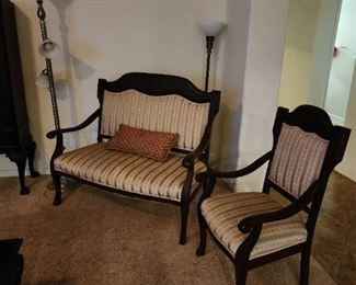 Vintage Settee & Armchair