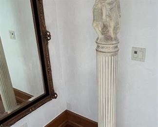 Figural Column Floor Lamp
