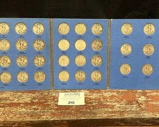 Book of 30 SILVER Half Dollars 1920s-40s