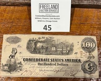 Confederate treasury notes