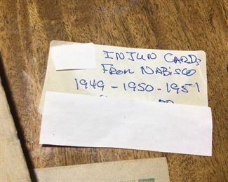 INJUN cards “Nabisco”  1949-1950-1951