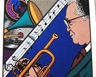 1990 New Orleans Jazz and Heritage Festival Poster Signed "Louise Mouton" Stamped ProCreations 1366/2500