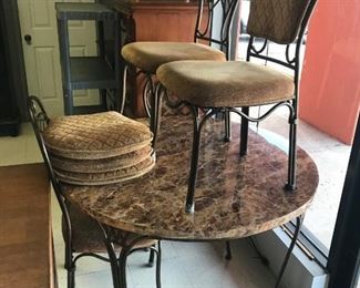 Granite Top Table 4 Chairs