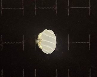 14K Quartz & Diamond Ring 