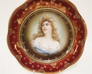 1052	ROYAL VIENNA PORTRAIT PLATE, FELICITAS, APPROXIMATELY 9 1/2 IN

