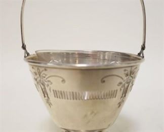 1081	STERLING ACSME GLASS LINED HANDLED BASKET, 2.7 OZT WITHOUT GLASS

