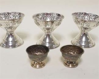 1080	STERLING SHERBERT HOLDERS & 2 SALTS, 3.5 OZT
