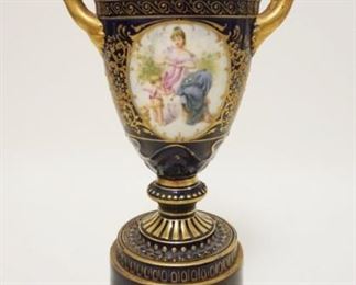 1104	ROYAL VIENNA URN, APPROXIMATELY 14 1/2 IN HIGH
