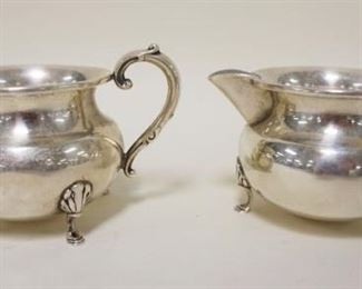 1113	STERLING ARROWSMITH FOOTED CREAMER & SUGAR, 6.7 OZT
