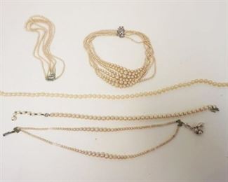 1147	PEARL NECKLACES LOT OF 5
