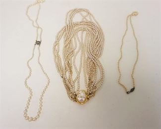 1148	PEARL NECKLACES LOT OF 3
