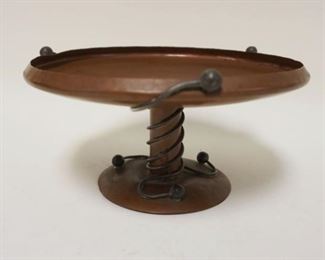 1152	FLEMISH COPPER ARTS & CRAFTS COMPOTE, APPROXIMATELY 9 IN X 5 IN HIGH
