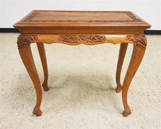 1163	CARVED MAHOGANY AFRICAN STAND, APPROXIMATELY 32 IN X 16 IN X 32 IN HIGH
