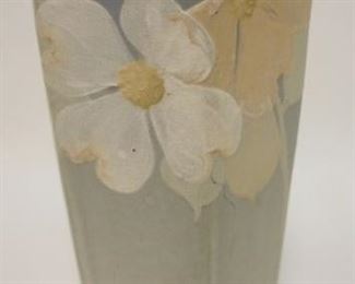 1186	WELLER ART POTTERY VASE *HUDSON FLORAL* PANELED SIDES, APPROXIMATELY 9 3/4 IN H

