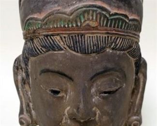 1198	LARGE ASIAN TERRICOTTA FIGURE HEAD, APPROXIMATELY 9 IN H
