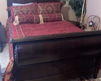 antique oak bed 