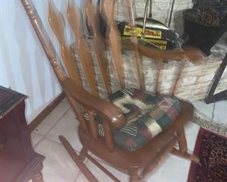 flat spindle back rocker