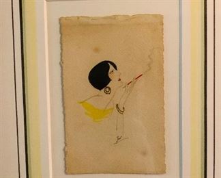 1920 Art Deco Paris original by Jean De Palologu