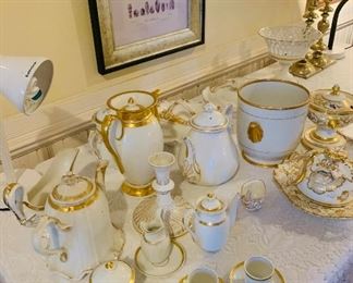 More gold and white "Old Paris"  again we have hundreds of pieces