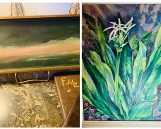 1st is original by Mildred Hardy McKnight, a Louisiana poet and artist  and the second painting  is by 
Paul Colmorgan 