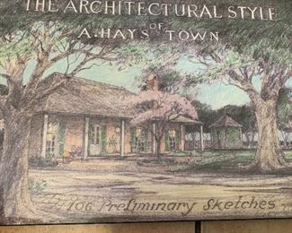 Hundreds of Louisiana books including this very rare “The Architectural Style of A Hayes Town-106 Preliminary Sketches”