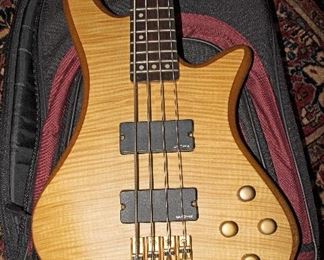 Schecter diamond series all wood bass with case