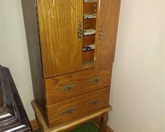 jewelry Armoire with Contents- top not attached
