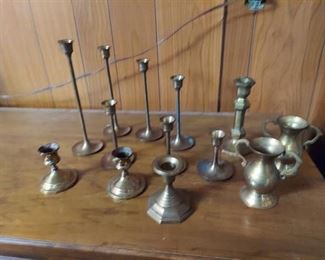 brass candle holders