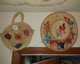 embroidered decor and wall hanging