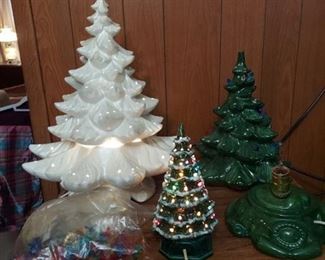 lighted ceramic christmas trees