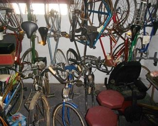 Huge Assortment of Vintage Bicycles