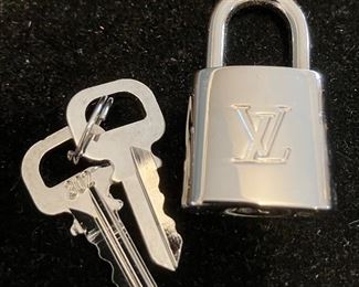 Louis Vuitton luggage padlock with keys