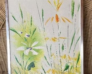 Mid-Century Wild Flowers Oil Painting