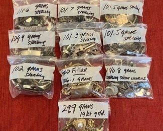 Scrap sterling silver & 14kt & gold filled bags