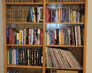 Books and vintage LP records