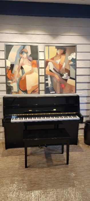 Kawai console piano with high polish polyester finish