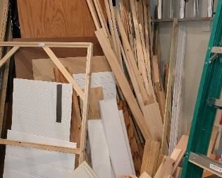 Collection of wood for woodworking projects
